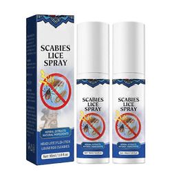 Häpytäiden antibakteerinen suihke, täiden munien ja päänahan kutinaa lievittävä 2pcs