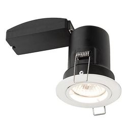 Saxby Lighting (Poole) Shieldplus Fire Rated 1 Lys Forsænket Downlight Matt White, GU10
