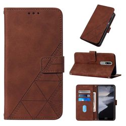 Gangxun Kompatibel med Nokia 2.4 etui læder folio cover tegnebog magnetisk premium tui coque brun