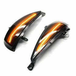 2x dynamiske sorte vingespejl LED-indikatorer til Honda Civic Mk8 05-2012 sort