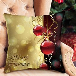 Christmas Print Putevar Kort plysj Sofa Pute Cover Home Decor Pute Cover Familie Putevar C One Size