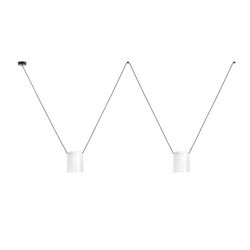 LEDS-C4 Lighting Loft dekorative hængende loft vedhæng mat hvid mat sort 2x E27 / 175cm x 400cm