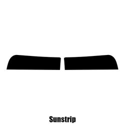 Window-Tint Sun Strip til BMW X3 (F25) - 2011 til 2017 forskårne solstrip 5% limo sort Sunstrip