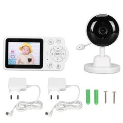 Vauvan monitori 2,8 tuuman näyttö kaksisuuntainen keskustelu pitkän kantaman 2.4G WiFi-videoitkuhälytin, jossa liikkuva kamera 100 ?, 240V US-pistoke