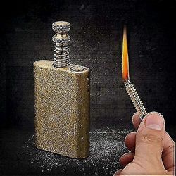 Generic Pysyvä ottelu, viileä putkisytytin neste uudelleentäytettävä, kupari vintage kaivannon sytyttimet, luova automaattinen palokäynnistin, edc ...