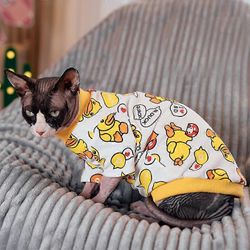 Uusi tyyli sfinksi kissan vaatteet puuvilla kissanpentu kissa haalari lämmin kissojen haalari hupparit puvut sfinksi devon kissa ropa para gato L S...