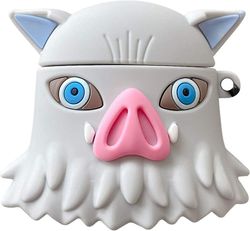 Heytea Japani Anime 3D Demon Slayer Hashibira Inosuke Kamado Tanjirou langaton Bluetooth-kotelo Apple AirPods 1 2 Pro AirPods -laitteille (AirPods ...