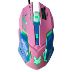 Initially Professionel kablet gamingmus 2,4 g genopladelig mus lydløs 2400 dpi ergonomisk 6 taster mus Rgb led baggrundsbelysning Farverig s mute k...