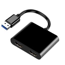 USB 3.0 - kaksois-HDMI-yhteensopiva sovitin, helppokäyttöinen, laaja yhteensopivuus useimpien käyttöjärjestelmien kanssa