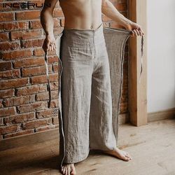Thai Fisherman Loose Vintage Wide Leg Bukser Kvinder Kaffe S