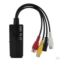 2 stk HDMI til Av RCA Audio Video Converter kabel han til hun kort ledning