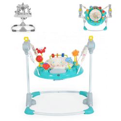 Moni Hopser Vista peli keskus, musiikki, valo, MP3-liitäntä, korkeus säädettävissä harmaa turkoosi