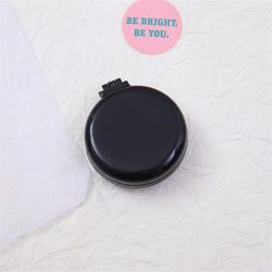 3 stykker Mini Air Cushion Comb Foldable Travel Mirror Hårbørste Runde Pocket Hårbørste (Sort)