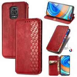 Kompatibel med Xiaomi Redmi Note 9s / 9 Pro / 9 Pro Max Flip Case Etui Vintage Wallet Flip Cover med magnetisk lukning Coque - Blå rød
