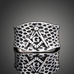 Bricks Masons Maske kvadrat og kompas fellowcraft frimurerisk ring 9
