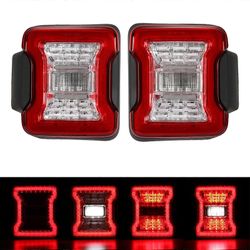 LED-takavalo, takajarruvalo, Jeep Wrangler JL 2018+ USA/EU-versio, peruutusvalo, päiväajovalot, Shell Tyyli D EU Version