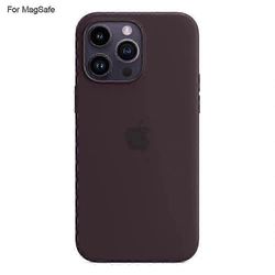 IPhone 14 Pro Max -kotelolle, joka on yhteensopiva MagSafe nestemäisen silikonipuhelimen takakannen kanssa [Induction Popov Monivärinen Dark Purple