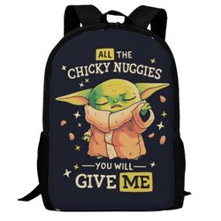 Reppu YL1575 Baby Yoda -reppu, 3D-tulostus kannettavan tietokoneen reppu kevyt rento päiväreppu kirjalaukku monitoiminen matkareppu1575 16.1 X 11.8...