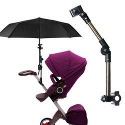 Justerbart monteringsstativ Baby Klapvogn Tilbehør Baby Klapvogn Paraplyholder Multiused Kørestol Parasol Hylde Cykelstik