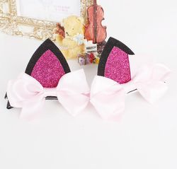 Børn Hovedbeklædning Smykker Tiara Bue Yndig Hårnål Katteører Bowknot Hårklemmer Til Børn Tiara De Gatinho Acessorio De Cabelo T