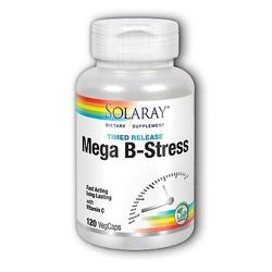 Solaray Mega B-Stress, 120 lippistä (3 kpl pakkaus)