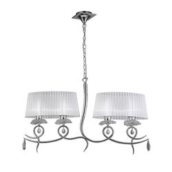 Inspired Lighting Louise M5322 Habana Hvid rund nuance 240mm, velegnet til bordlamper
