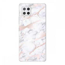Crazy Kase Samsung Galaxy A42 5g Blød silikone 1 mm, pink marmor effekt