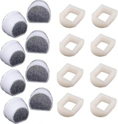 16 pakkausta vaahtomuovisuodattimet ja hiilisuodatin, jotka ovat yhteensopivia Petsafe Drinkwell -suihkulähteen Inox 360 Avalon-QH kanssa