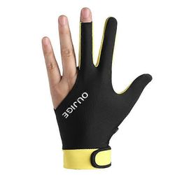 1 kpl biljardikäsine vasemmalle kädelle kolmisorminen biljardikäsine liukumattomat tarrat joustavat biljardiharjoituskäsineet lisävarusteet keltainen