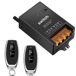12v kaukosäätimen kytkin 30A releellä, DC 72v 60v 48v 36v 24v 12v langaton kytkin valoille, lampuille Musta