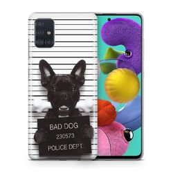 König Taske Mobiltelefonbeskytter til Samsung Galaxy A91 Case Cover Bag Kofanger Cases TPU Ny Dårlig hund Bulldog
