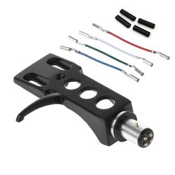 Levysoittimen pääkuori 4-nastaiset koskettimet tekniikkaan muille levysoittimille Phono Musta