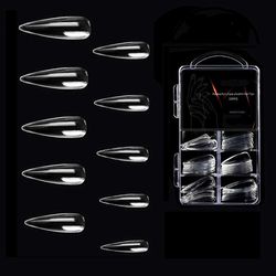 Grape Pp 100 stk Falske Full Cover Ballet Negle Falsk Akryl Nail Tips 10 Størrelser