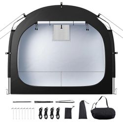 Succebuy Pyörän säilytysteltta, 1-2 polkupyörää, vedenpitävä Helposti asennettava pyöräteltta erittäin lujalla lasikuidulla ja kahdella vetoketjulla