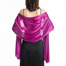 Sjaler Kjoler Evening Party Wrap Bryllup Satin Pure Color Cape trækker Boleros Lilla