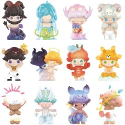 Bicaco Dimoo Constellation Series Blind Box Popmart Kawaii Action Anime Figurer Sød samling legetøj Caja taske fødselsdagsgaver 12 stk stilarter