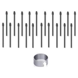 20 kpl merkkikynän kärjet, jotka ovat yhteensopivia merkittävän 1/2 tabletin kynän kanssa, vaihtokärjet/kärjet merkittävälle 1/2 kynälle Musta