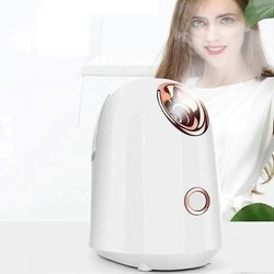 Ammattimainen ioninen kasvohöyrystin (14,3*9*16cm), 150ml edistyksellinen ioniruisku saunan syväpuhdistukseen, puhdistaa ja kosteuttaa ihoa saunan ...