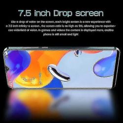 Älypuhelin 7,5 tuuman A12plus Android 12 -järjestelmä 12gb + 512gb Android-puhelin Boris musta