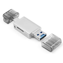 USB-C Type C / USB 2.0 - NM Nano -muistikortti TF Micro-SD-kortinlukija Huawei-matkapuhelimelle ja sylille