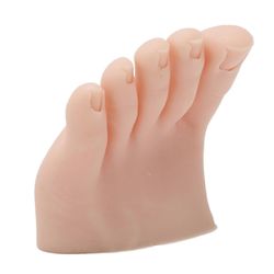 Silikoni puolikokoinen jalkamalli tatuointiharjoitteluun keskikokoisella ihonsävyisellä kynsitaidenäytöllä