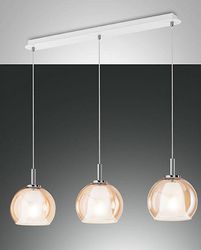 Fabas Luce Lighting Fabas Luce Bretagna Lige bar vedhæng Loft Lys Rav Glas, E27