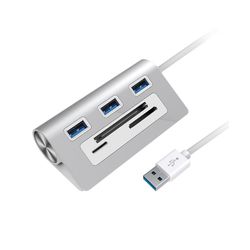 USB-keskitinkortinlukija 3 porttia USB 3.0 TF / SD-kortinlukijalla Multi USB jakaja USB-kortinlukija Hopea