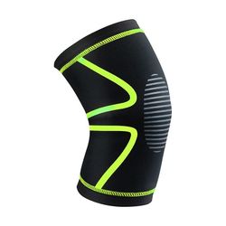 Elastisk knæ pad nylon sports fitness knæpude gear patella protektor tandbøjle kører basketball volleyball knæ støtte 03 M