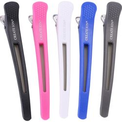 6pcs Hair Clips Pro Salon Frisør klemmer Klip Gummi Hår sektionsopdelning Clip Hairpin Styling Tilbehør Grøn