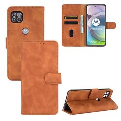 Etui til Motorola Moto G 5g Cover Premium læder med kortholder Flip Folio magnetisk etui Etui Coque - Sort Brown