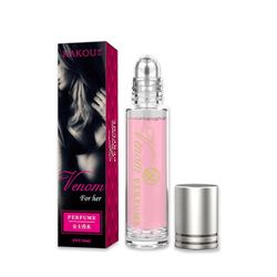 Feromon parfume til mænd kvinder, roll-on feromon infunderet æterisk olie parfume Köln, sexet rulle feromon duft Unisex Pink 1pc