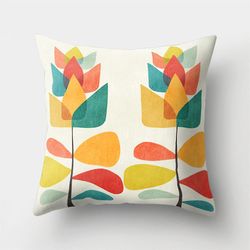 AIR Abstrakt wildflower mountain geometrisk pudebetræk pudebetræk 45cm * 45cm Color14