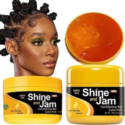 Qilk Extra Hold Conditioning Braiding Gel Hair Styling Wax Natural Gloss Styling Gel Hair Wax 8oz