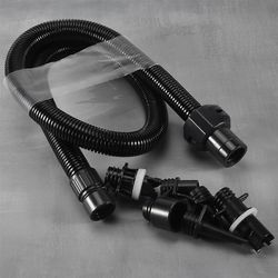 HT-782 sähköinen ilmapumppu puhallettava putki, jossa on 5 suutinta kajakille, melontalaudalle, veneelle (110cm) Musta